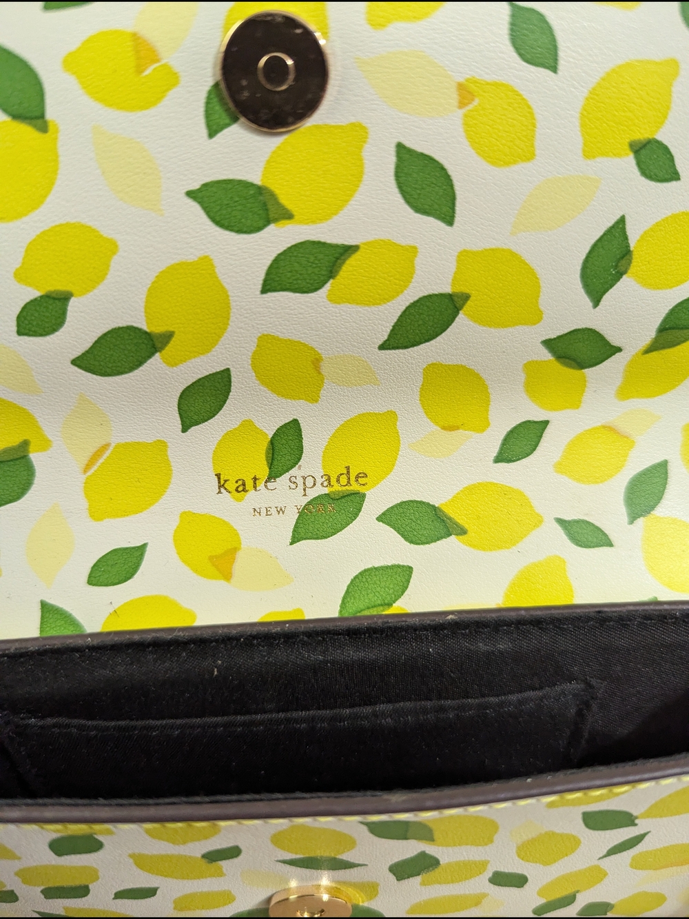 Kate Spade White Lemon Print Belt Bag with Green Leaves - Picture 9 of 10
